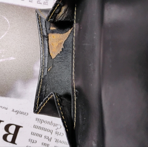 Fendi Vintage Pequin Stripe Half Moon Wallet Brown Black - Picture 15 of 17